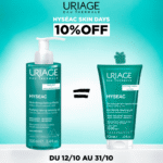Uriage Hyséac Huile Démaquillante Purifiante 100 ml = Hyséac Gel Nettoyant 50 ml Offert