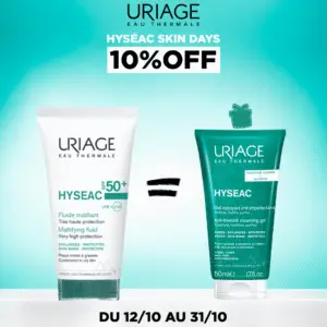Uriage hyseac fluid spf50 50ml = gel nettoyant 50ml offert